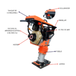 APISONADOR CANGURO CON MOTOR KAMA DIÉSEL - Imagen 2