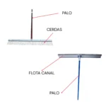 KIT ACABADO DE CONCRETO(CEPILLO+FLOTA CANAL) - Imagen 2