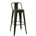 1508-1 - TABURETE METÁLICO CON ASIENTO EN MADERA - Imagen 5