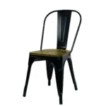 1518-1 - SILLA METÁLICA TOLIX CON ASIENTO DE MADERA