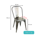 1518 - SILLA TOLIX METÁLICA EN CRUDO - Imagen 2
