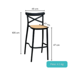 1840F - SILLA PARA BARRA CROSSBACK B - Imagen 2