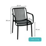 3046 - SILLA PP BISTRO CON BRAZOS - Imagen 2