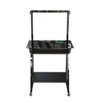 ESCRITORIO COMPACTO ELEGANTE NEGRO VIDRIO Y METAL – RX-7902