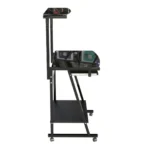 ESCRITORIO COMPACTO ELEGANTE NEGRO VIDRIO Y METAL – RX-7902 - Imagen 7