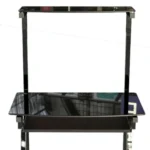ESCRITORIO COMPACTO ELEGANTE NEGRO VIDRIO Y METAL – RX-7902 - Imagen 3