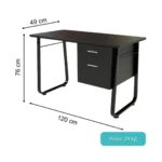 ESCRITORIO CON GAVETEROS DISEÑO MODERNO MADERA Y METAL – ALTA DURABILIDAD - Imagen 2