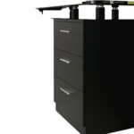 ESCRITORIO CON GAVETEROS DISEÑO MODERNO VIDRIO Y METAL – PREMIUM - Imagen 4