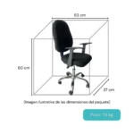 SILLA EJECUTIVA ERGONÓMICA – CR415 P - Imagen 2