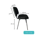 SILLA VISITANTE TAPIZADA ESTILO EJECUTIVO – HLM303 - Imagen 2