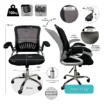 SILLA ZEUS – DISEÑO ERGONÓMICO CON BRAZOS AJUSTABLES - Imagen 2
