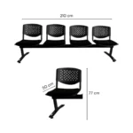 SILLA DE ESPERA 4 PUESTOS – TÁNDEM PREMIUM - Imagen 2
