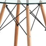 1542C-TRN - MESA EAMES DE CRISTAL 80 CM - Imagen 3