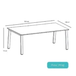 MESA DE JUNTA MODERNA CON ESTRUCTURA METÁLICA – RX D1699 - Imagen 2