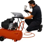 Compresor De Aire Horizontal 2 Hp X 40 L Anaranjado - Imagen 4