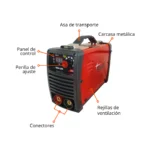 3005 - EQUIPO SOLDADURA MINI MMA 200 ROJO - Imagen 2