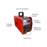 3007 - EQUIPO SOLDADURA MINI MMA 300 ROJO - Imagen 2