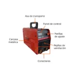3008 - EQUIPO SOLDADURA MINI MMA 350 ROJO - Imagen 2