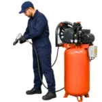 Compresor De Aire Vertical 5,5 Hp X 200 L Bifásico Anaranjado - Imagen 8