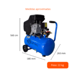 9159B - ZZ COMPRESOR HORIZONTAL 110V 2HP X 24L AZUL - Imagen 2