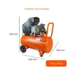 9159G - COMPRESOR DE AIRE HORIZONTAL 110V 2HP X 40L NARANJA - Imagen 2
