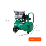 9160 - COMPRESOR DE AIRE HORIZONTAL LIBRE DE ACEITE NBT-AC-30L, 1 HP, 128L/MIN - Imagen 2