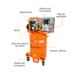 9422A - COMPRESOR DE AIRE VERTICAL CORREA 110V 3 HP X 100L - Imagen 2
