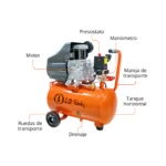 3405A - COMPRESOR DE AIRE HORIZONTAL 2 HP – TANQUE 25 L 110 V - Imagen 2